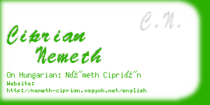 ciprian nemeth business card
